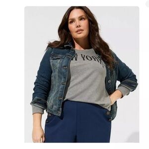 TORRID‎ DENIM TRUCKER JACKET size 2
